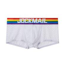 Load image into Gallery viewer, Sexy rainbow mesh breathable see-through four corner boxer briefs