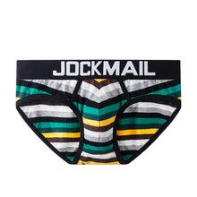 Load image into Gallery viewer, Striped Rainbow Cotton Breathable Triangle Briefs