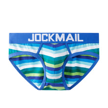 Load image into Gallery viewer, Striped Rainbow Cotton Breathable Triangle Briefs