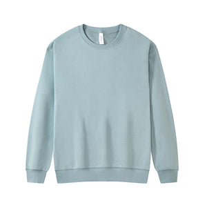 Spring And Autumn Pure Cotton Round Neck Men'S Solid Color Loose Pullover