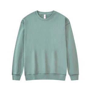 Spring And Autumn Pure Cotton Round Neck Men'S Solid Color Loose Pullover