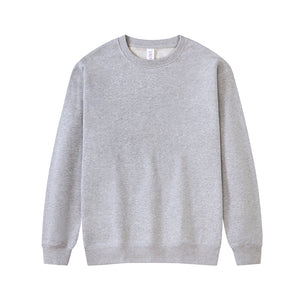 Spring And Autumn Pure Cotton Round Neck Men'S Solid Color Loose Pullover