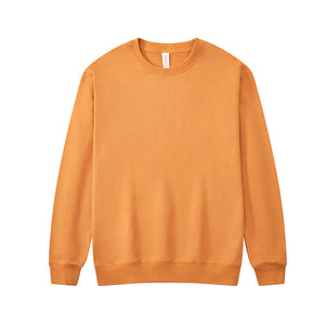 Spring And Autumn Pure Cotton Round Neck Men'S Solid Color Loose Pullover