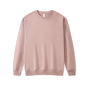 Spring And Autumn Pure Cotton Round Neck Men'S Solid Color Loose Pullover