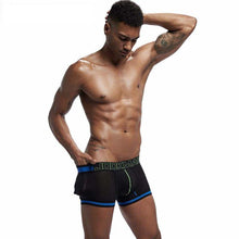 Load image into Gallery viewer, Sexy U-convex erotic mesh patchwork boxer briefs