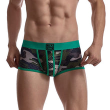 Load image into Gallery viewer, Sexy camouflage mesh breathable trendy boxer briefs