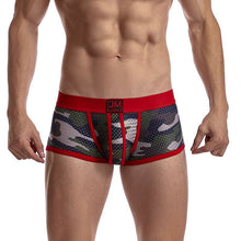 Load image into Gallery viewer, Sexy camouflage mesh breathable trendy boxer briefs