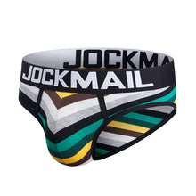 Load image into Gallery viewer, Striped Rainbow Cotton Breathable Triangle Briefs