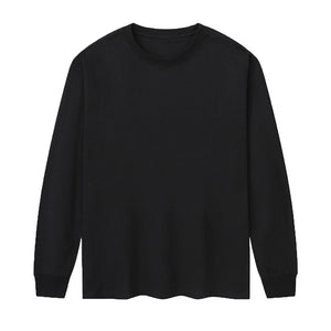 Cotton Men'S Long-Sleeved Round Neck T-Shirt