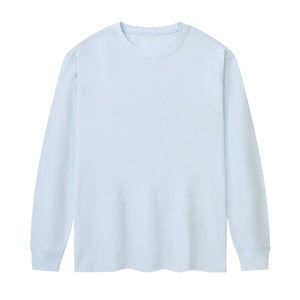 Cotton Men'S Long-Sleeved Round Neck T-Shirt