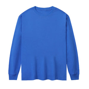 Cotton Men'S Long-Sleeved Round Neck T-Shirt