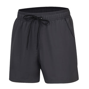 Men'S Solid Color Casual Back Pocket Zipper Shorts