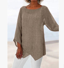 Load image into Gallery viewer, Irregular Hem Cotton And Linen Women'S Top