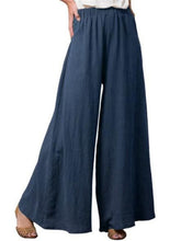 Load image into Gallery viewer, Cotton And Linen Comfortable Solid Color Women&#39;S Wide-Leg Pants