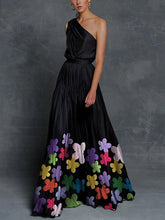 Load image into Gallery viewer, Women Contrast Stitching Strapless Print Holiday Maxi Dress