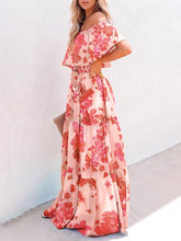 Load image into Gallery viewer, Women Elegant Floral Strapless Printing Maxi Dress