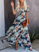 Load image into Gallery viewer, Women Bohemia Strapless Split-Side Maxi Dress