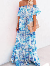 Load image into Gallery viewer, Women Elegant Floral Strapless Holiday Maxi Dress