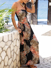 Load image into Gallery viewer, Women Vacation Strapless Irregular Printed Maxi Dress