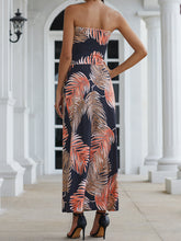 Load image into Gallery viewer, Women Vacation Strapless Irregular Printed Maxi Dress