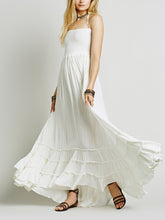 Load image into Gallery viewer, Women Bohemian Solid Color Halter Backless Maxi Dress