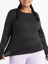 Load image into Gallery viewer, Plus Size Yoga Long Sleeve T-shirt Loose Sports Top